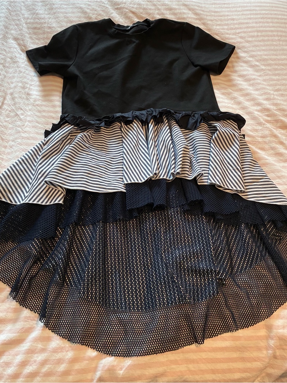 Black Striped Layered Women’s Costume Dress